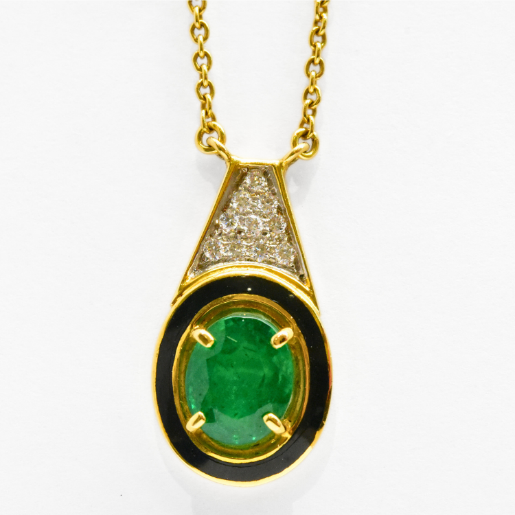 Picture of Emerald & Diamond Necklace