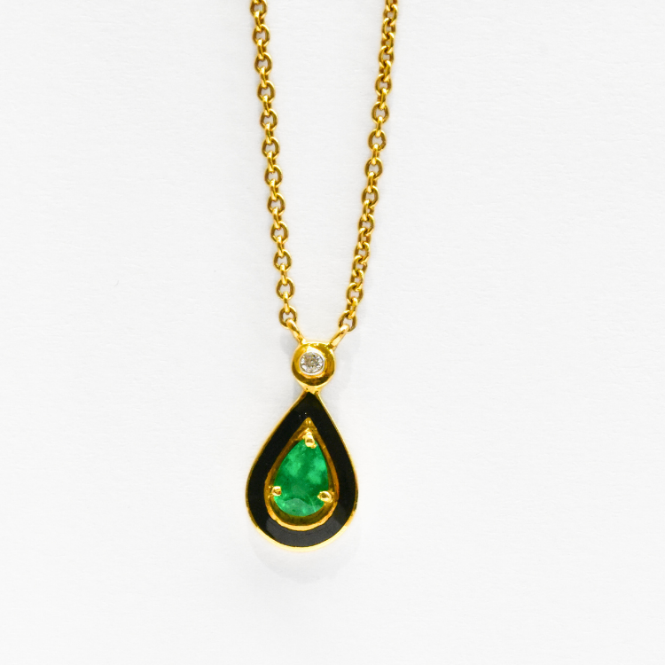 Picture of Emerald and Diamond Necklace