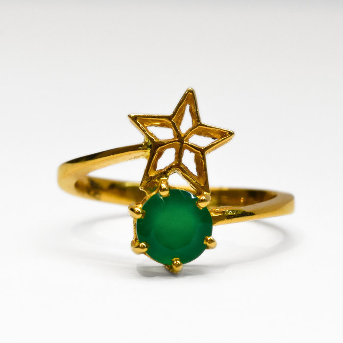Picture of Natural Green Onyx Ring