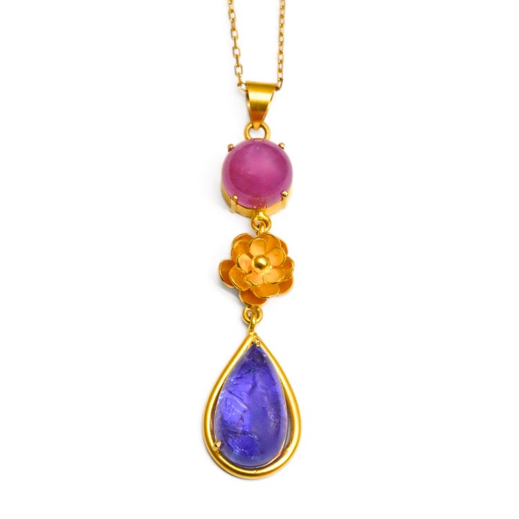 Picture of Ruby & Tanzanite Pendant